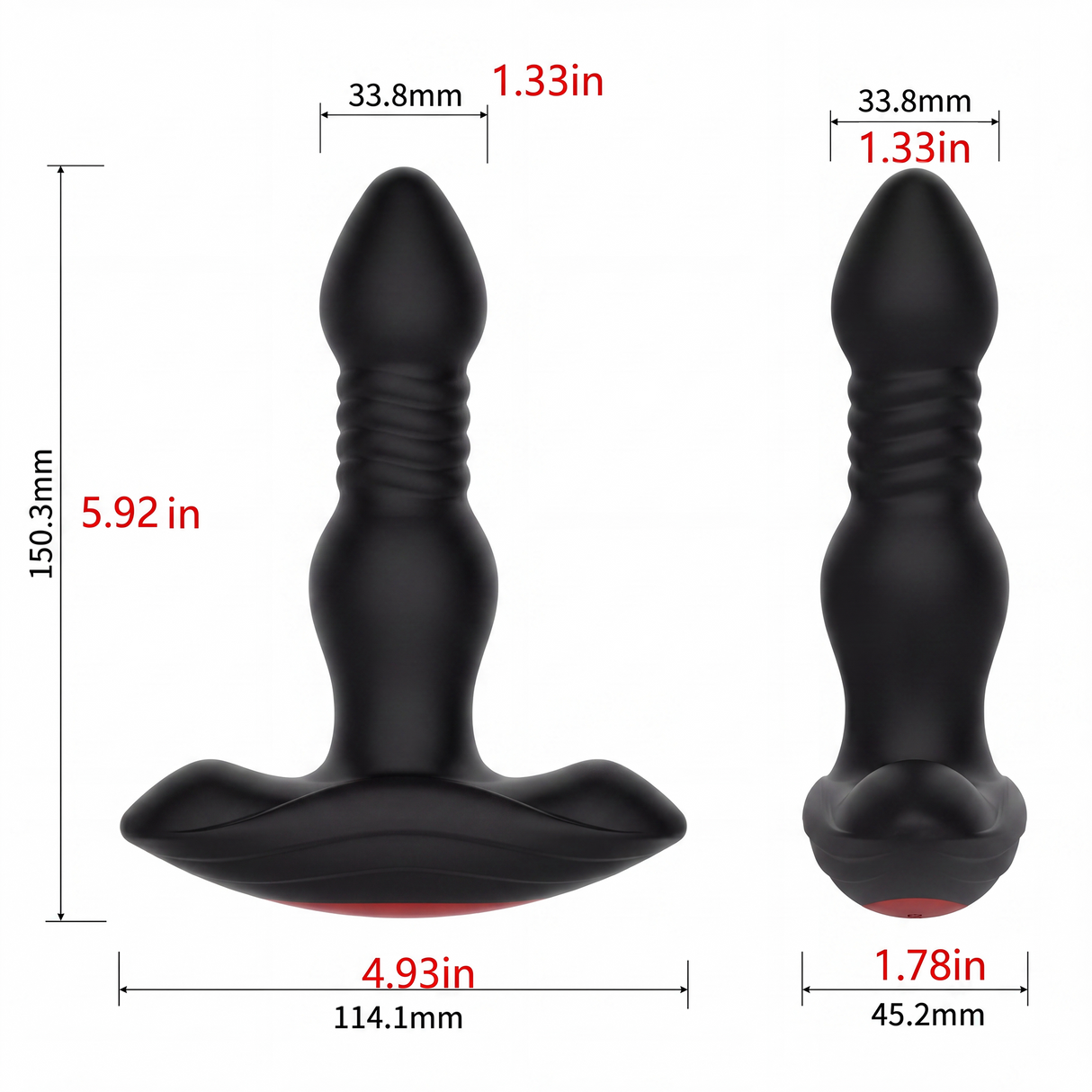 Medium Thrusting Prostate Massager with Remote Control