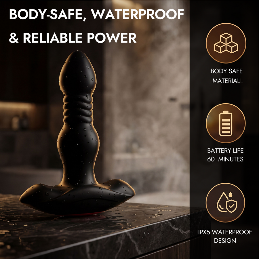 Medium Thrusting Prostate Massager with Remote Control