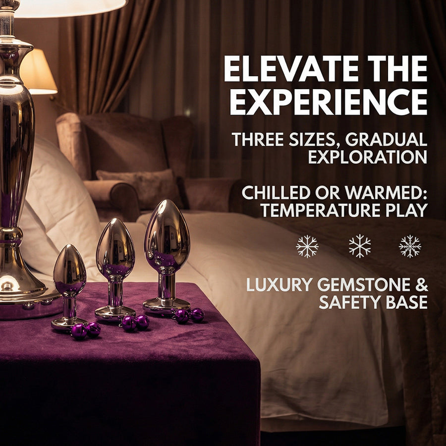 Anal Buttplug Trainer Set with Jewels