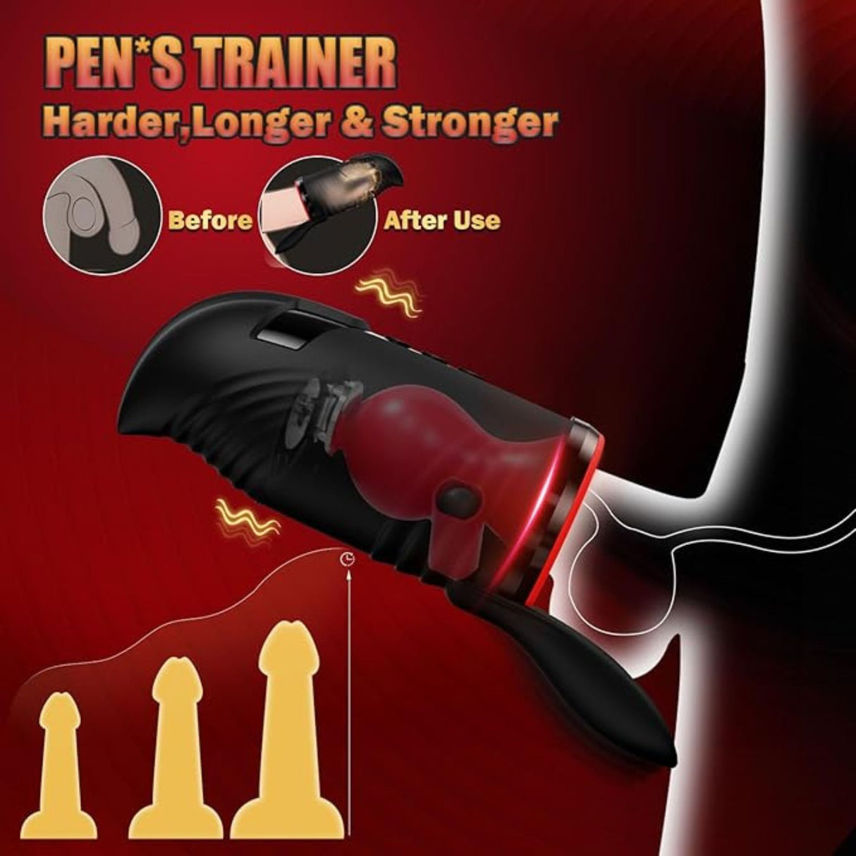 Premium 4-in-1 Rotating Masturbator with Suction & Testicle Vibration