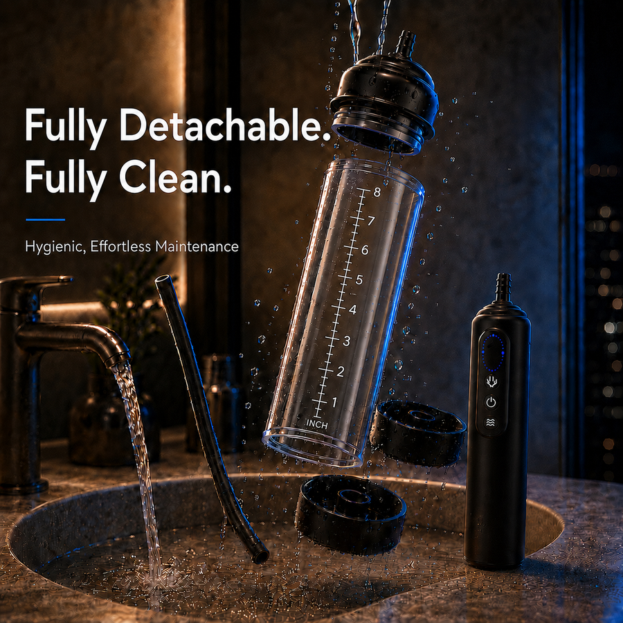 6-Level Smart Vacuum Penis Pump with LED Display & Silicone Comfort
