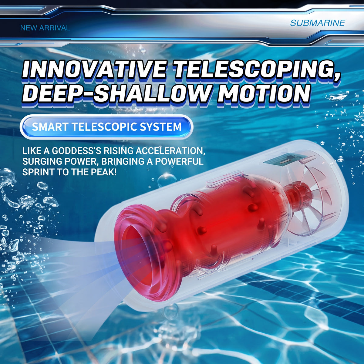 Submarine M2 - 360° Airbag & Telescopic Masturbator
