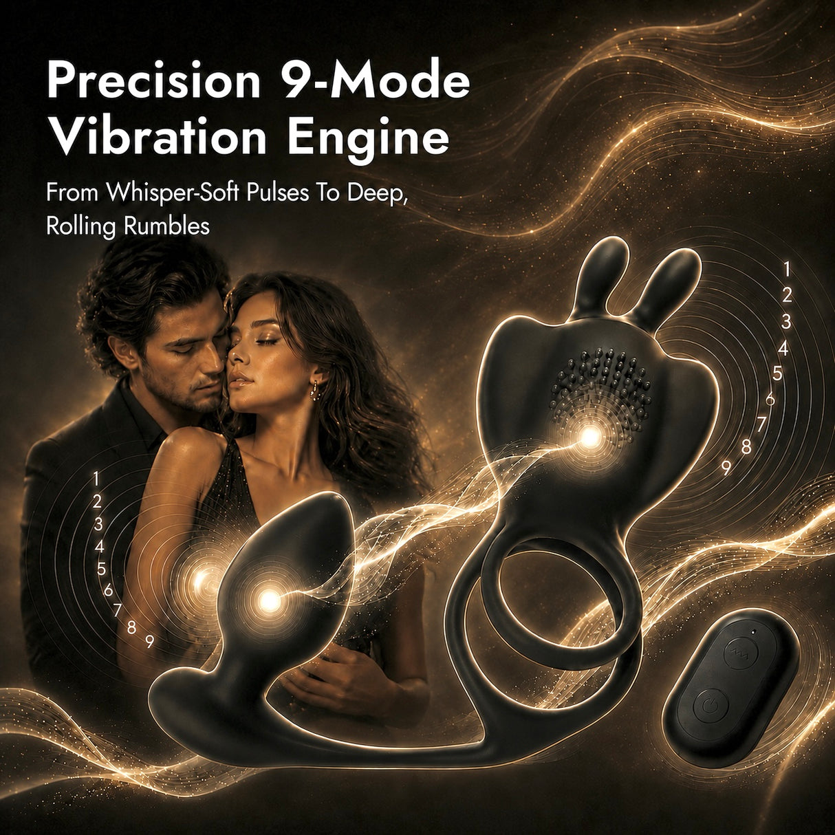 4-in-1 Vibrating Prostate Ring with Remote