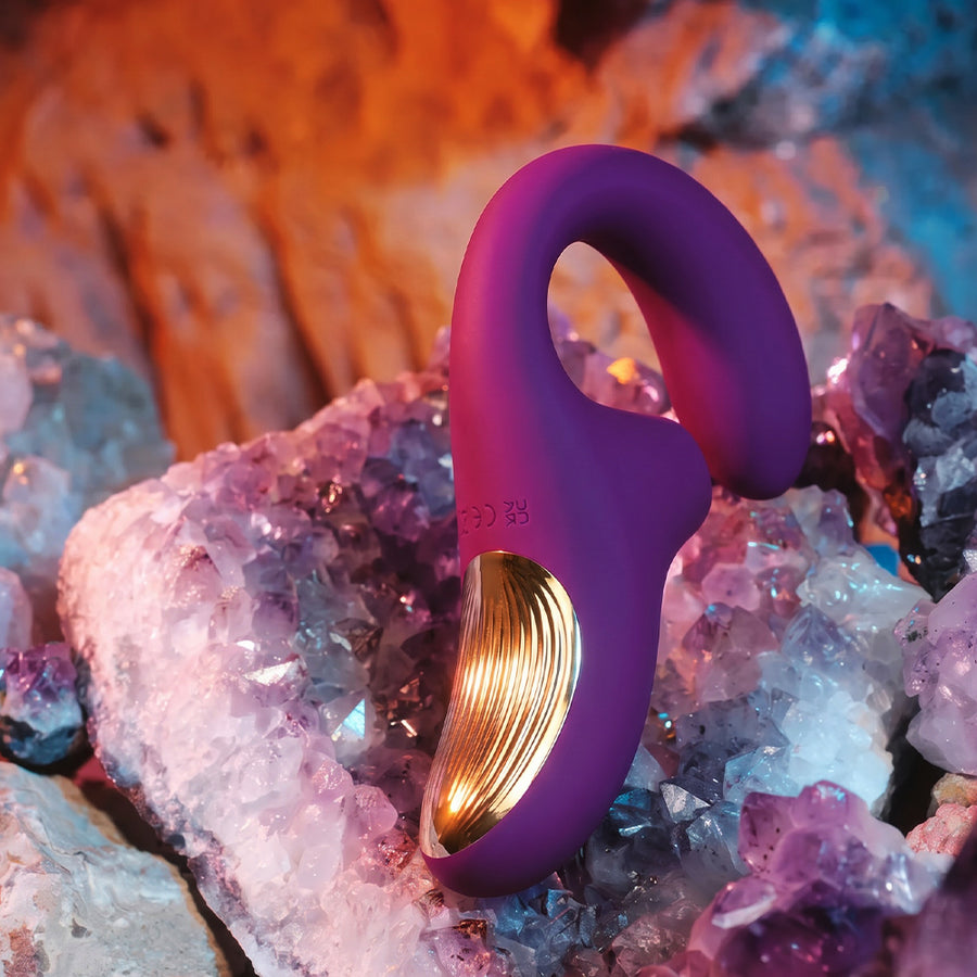 Curved Clitoral & G-Spot Dual Stimulation Vibrator with Max Suction and Vibration