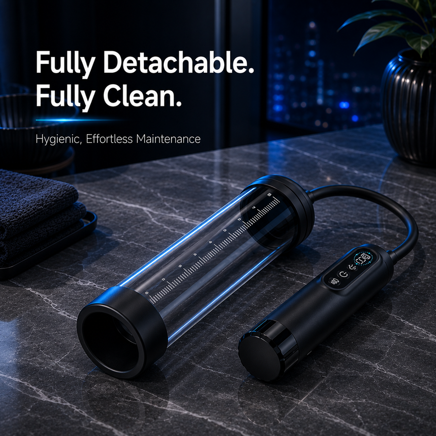 6-Level Smart Vacuum Penis Pump with LED Display & Silicone Comfort