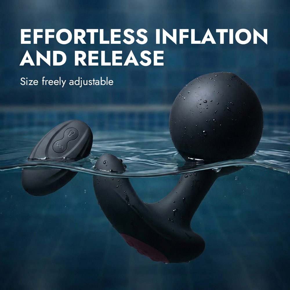 Large Inflatable Prostate Massager with Remote Control