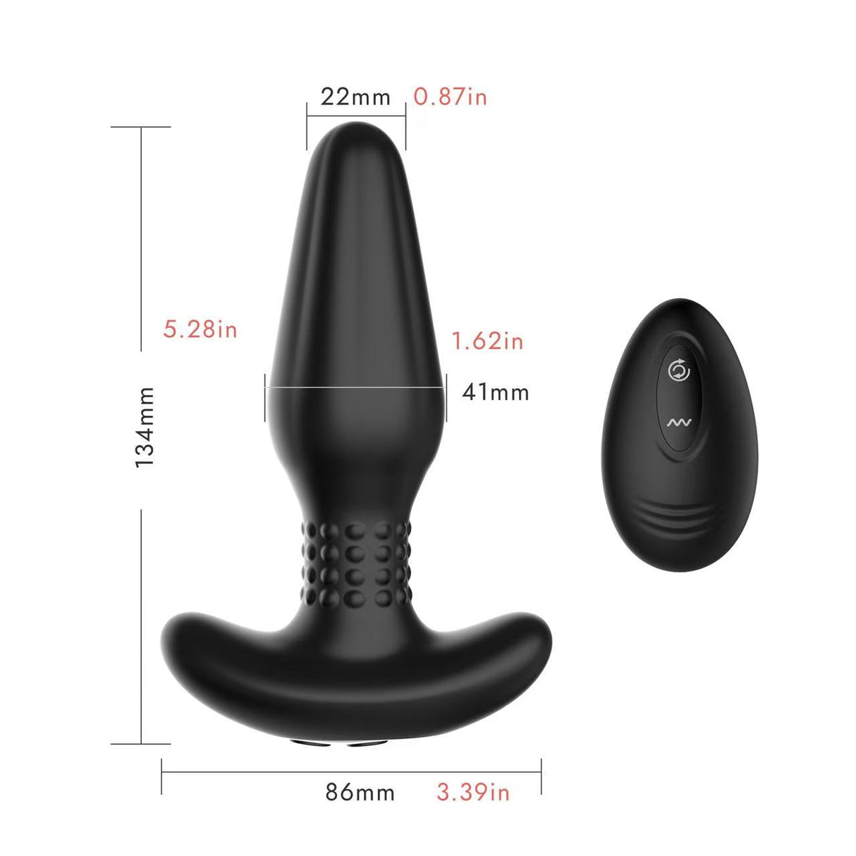 Large Rotating Beads Prostate Massager with Vibration & Remote Control