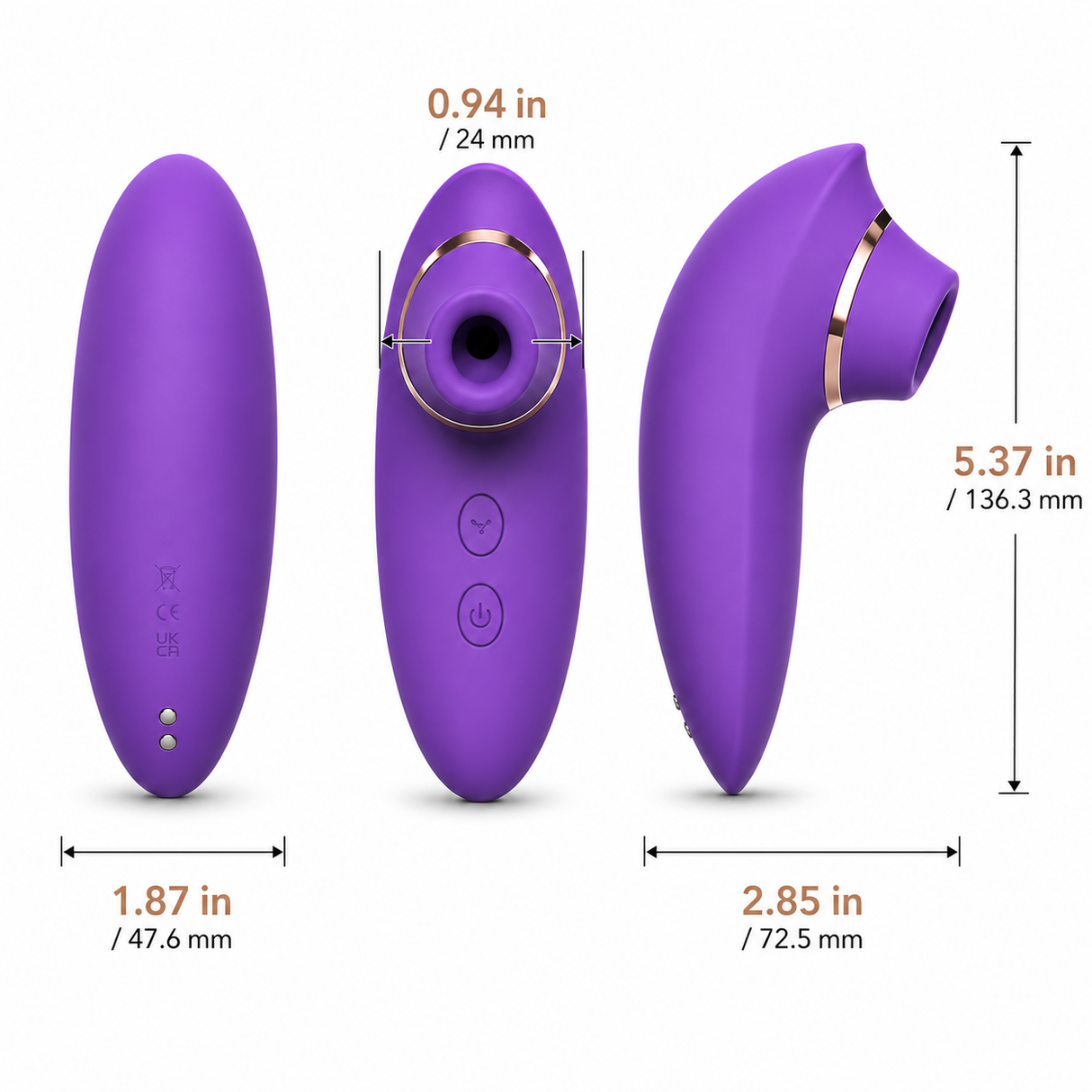 Handheld Max Suction Clitoral Vibrator with Patented Dynamic Suction System