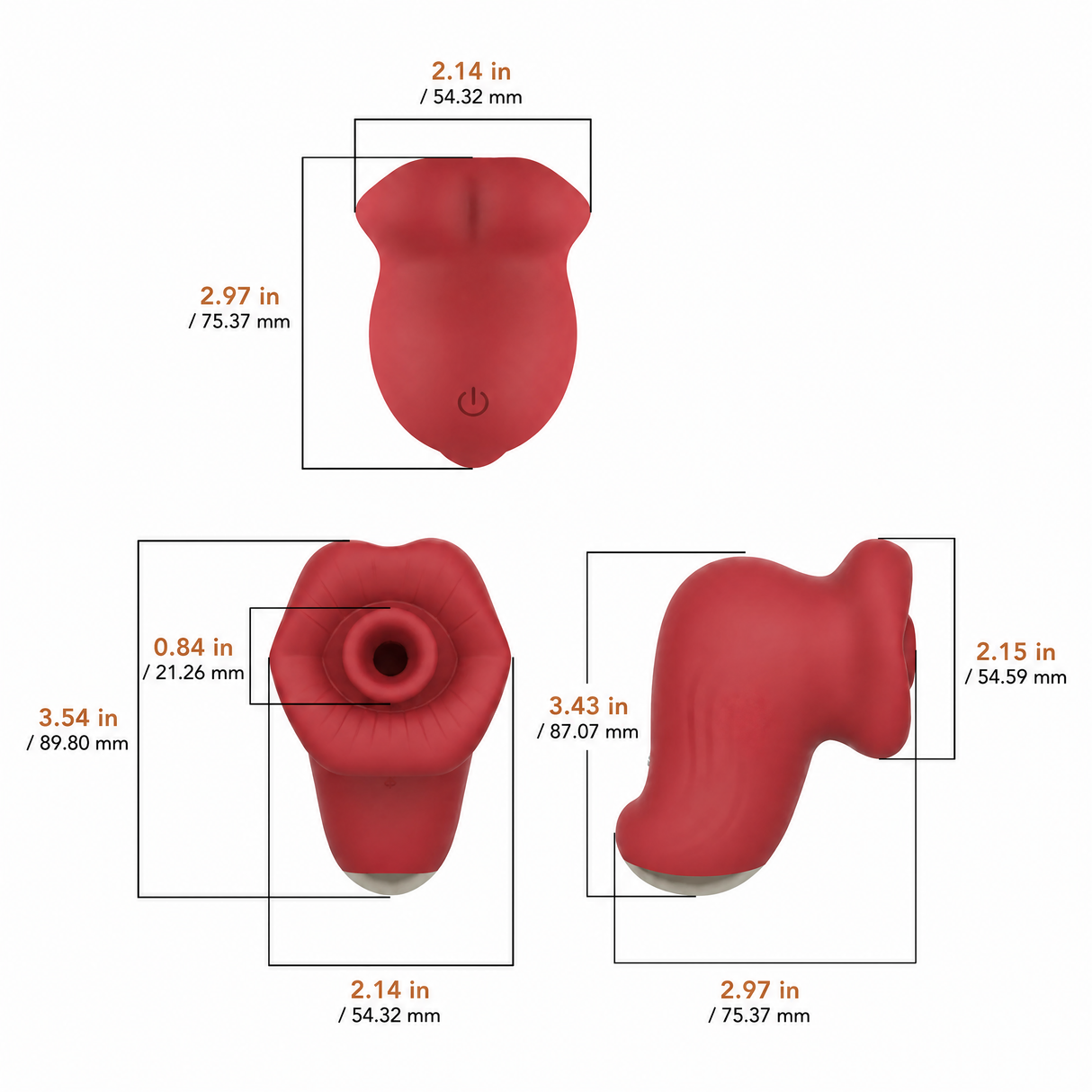 Lip-Shaped Clitoral Suction Vibrator with Dynamic Air Pulse System