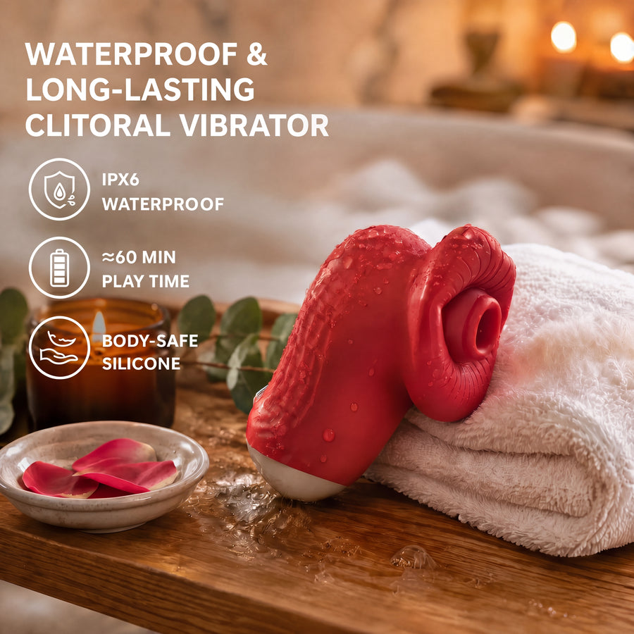 Lip-Shaped Clitoral Suction Vibrator with Dynamic Air Pulse System