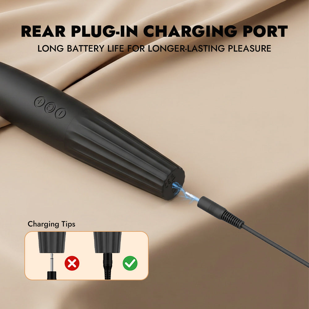 5-in-1 Rechargeable Magic Wand Vibrator with Flex Neck & 4 Attachments