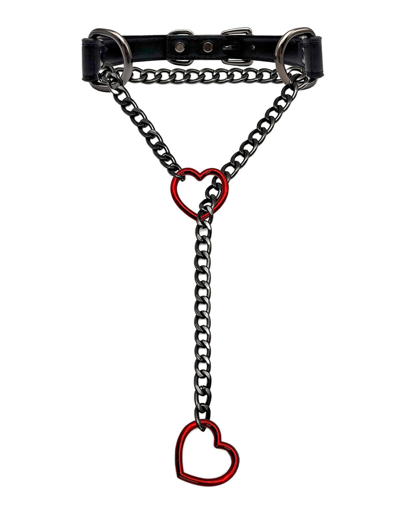 Heart Choker Collar O-ring Slip Chain