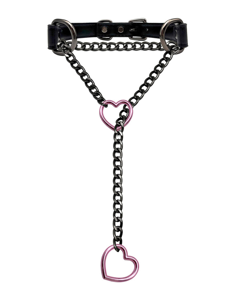 Heart Choker Collar O-ring Slip Chain