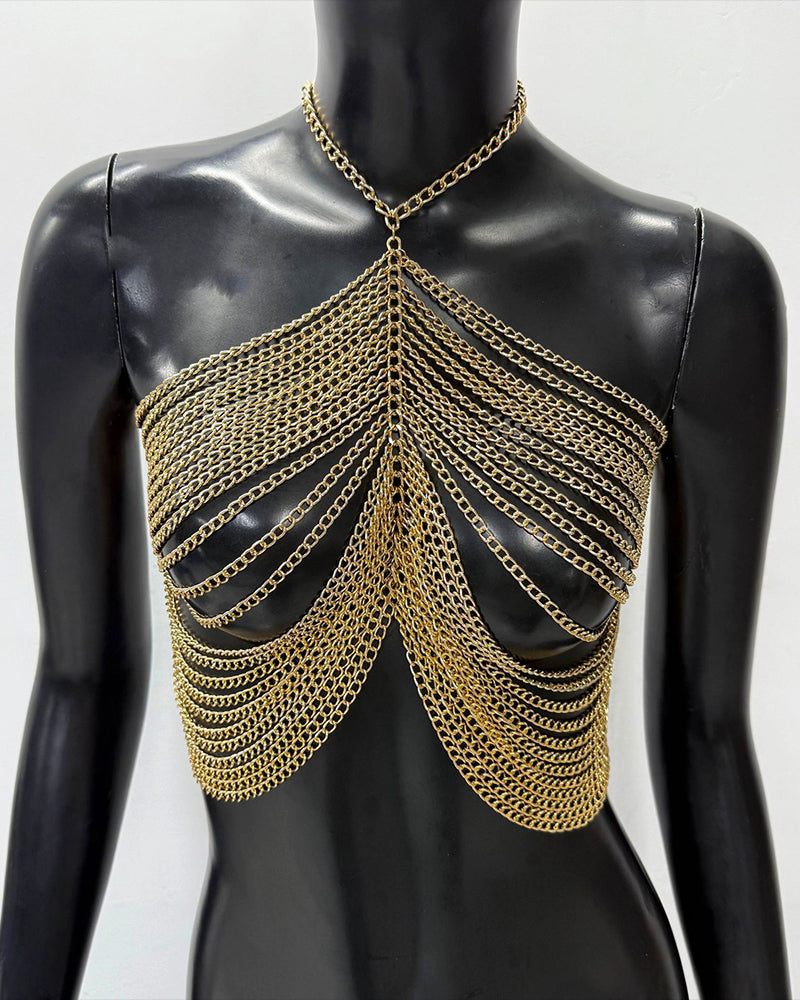 Metal Chain Tassel Party Body Chain