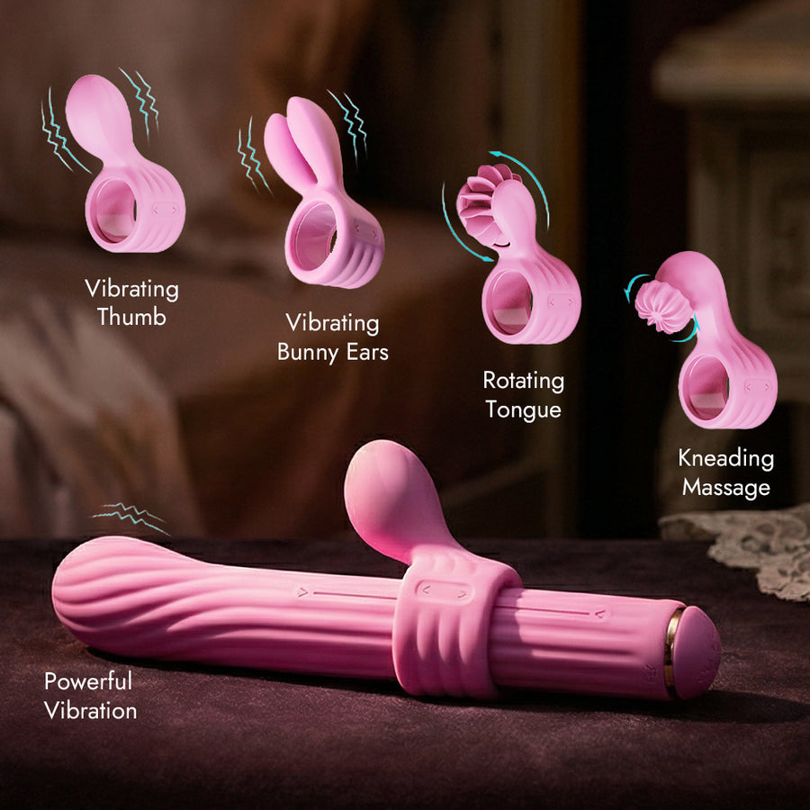 Four-Attachment Rabbit Vibrator