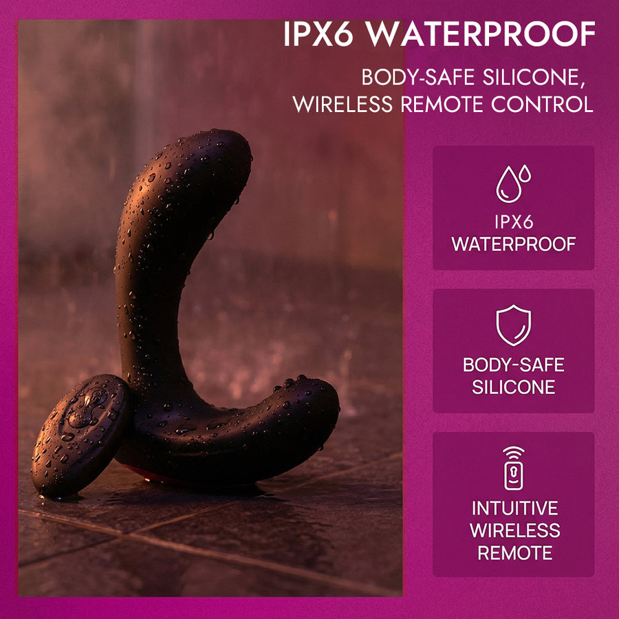 Large Inflatable Prostate Massager with Remote Control