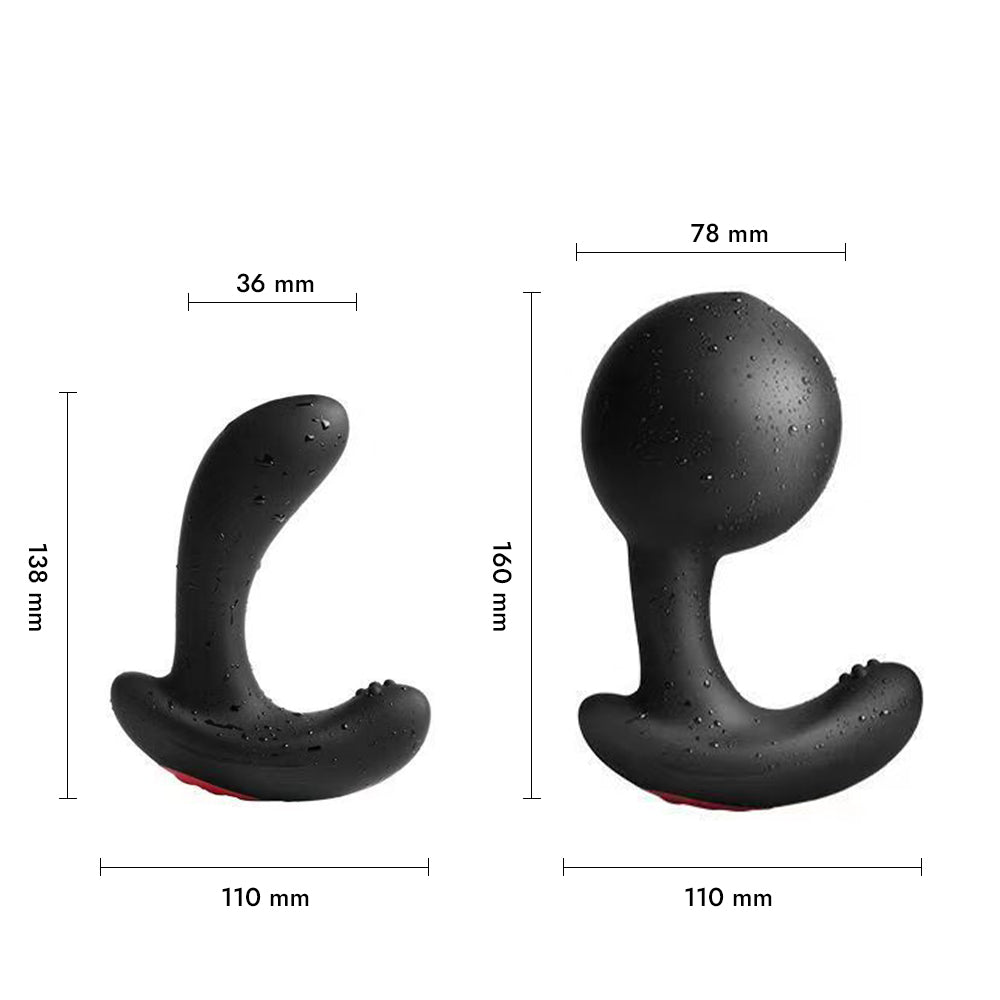 Large Inflatable Prostate Massager with Remote Control