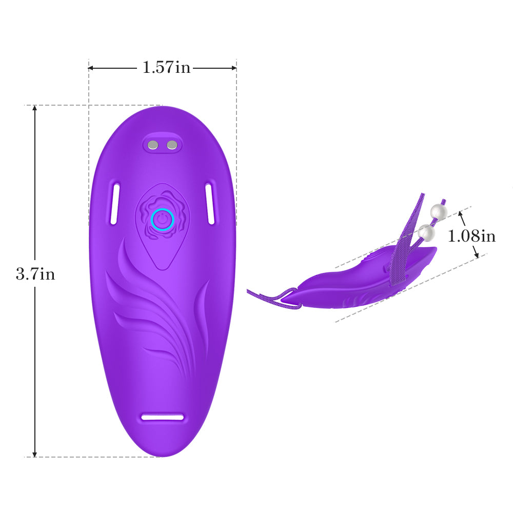 Butterfly Pearl Vibrating Open-Crotch Panties