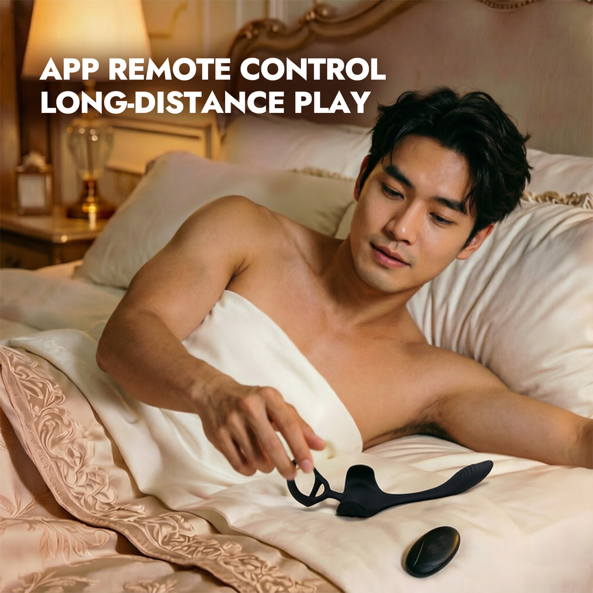 Small 3-in-1 Dual Motor Vibration Prostate Massager with Cock Ring & Perineum Stimulation