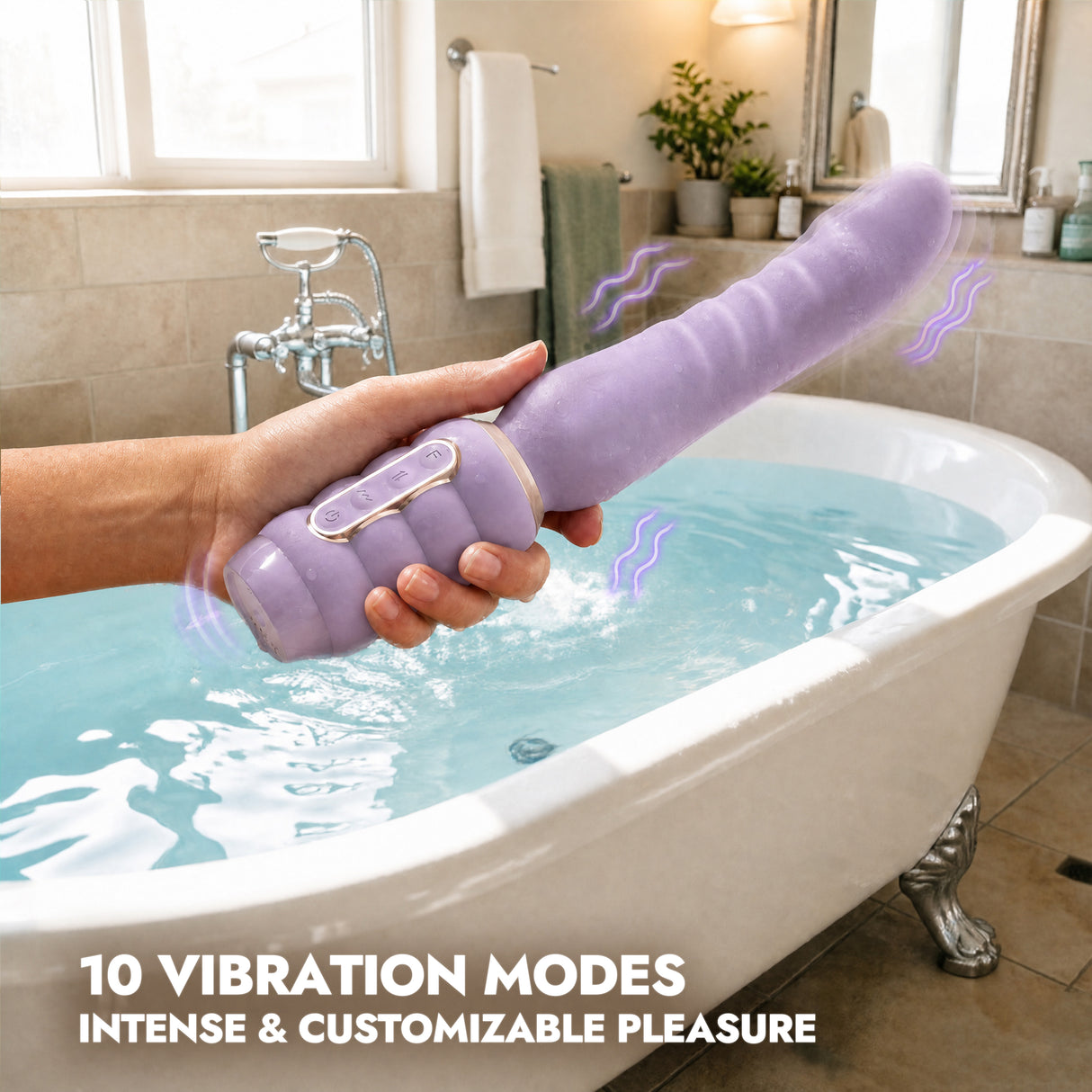 Thrusting, Vibrating & Heating Realistic Dildo Vibrator