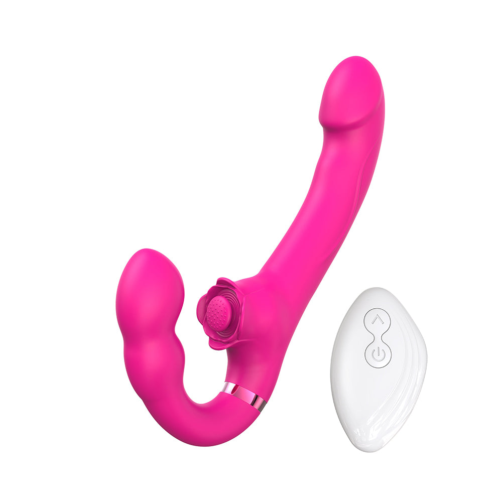 U-Shaped Dual Motor Triple-Spot Dildo Vibrator