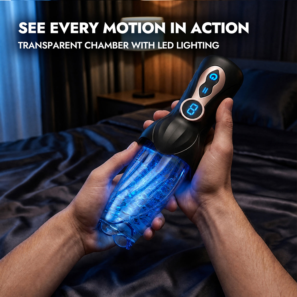 9-Mode Rotating & Thrusting Masturbator with Soft TPE Sleeve