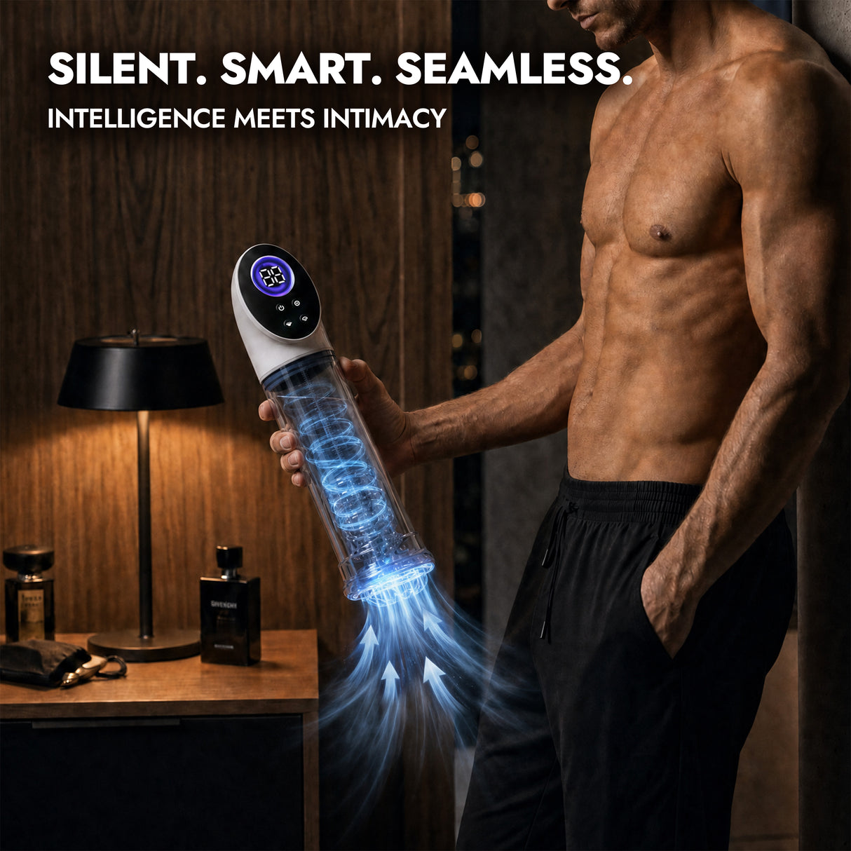 Electric Penis Pump with Digital Display & 3+3 Rhythm Modes