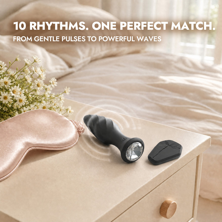Diamond Remote-Controlled Vibrating Anal Butt Plug