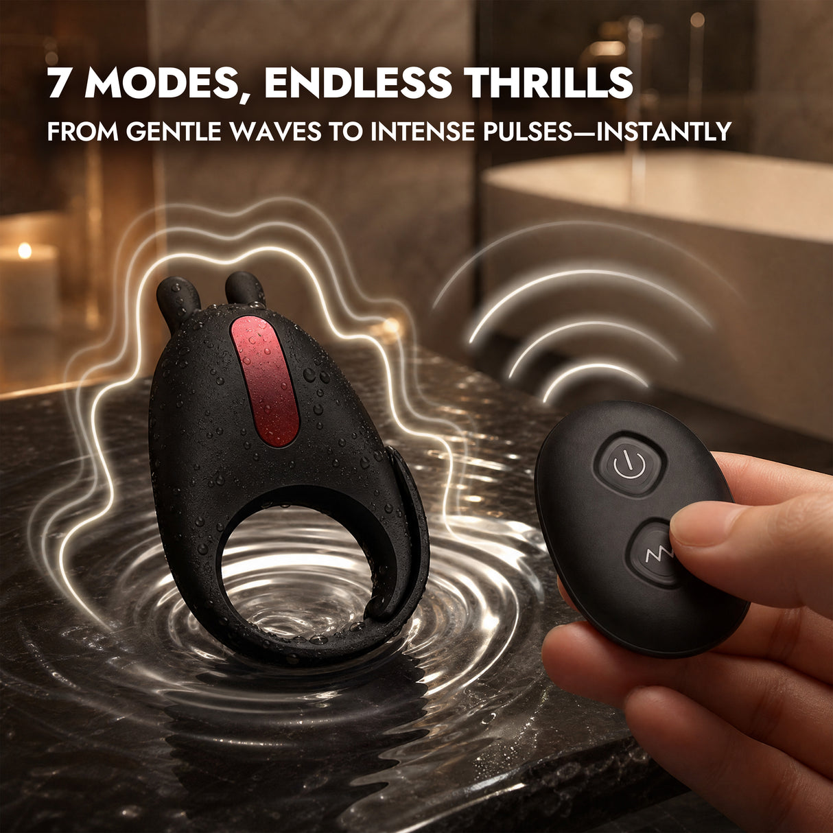 Vibrating Cock Ring with Dual Stimulation