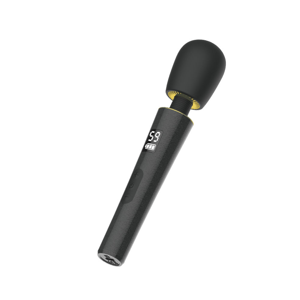 Medical-Grade Silicone 360° Flexible Wand Vibrator with 9 Modes & LED Display