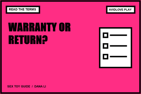 Editorial card: Sex Toy Warranties vs Returns: Read the Difference Before Opening; read the terms.