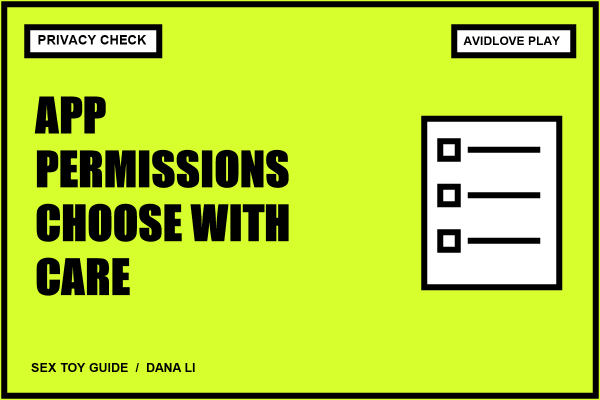 Editorial card: Connected Sex Toy Permissions: A Feature-by-Feature Privacy Checklist; privacy check.