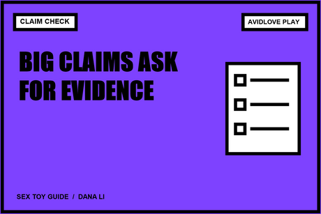 Editorial card: Body-Safe, Medical-Grade, and Natural: How to Question Sex Toy Claims; claim check.