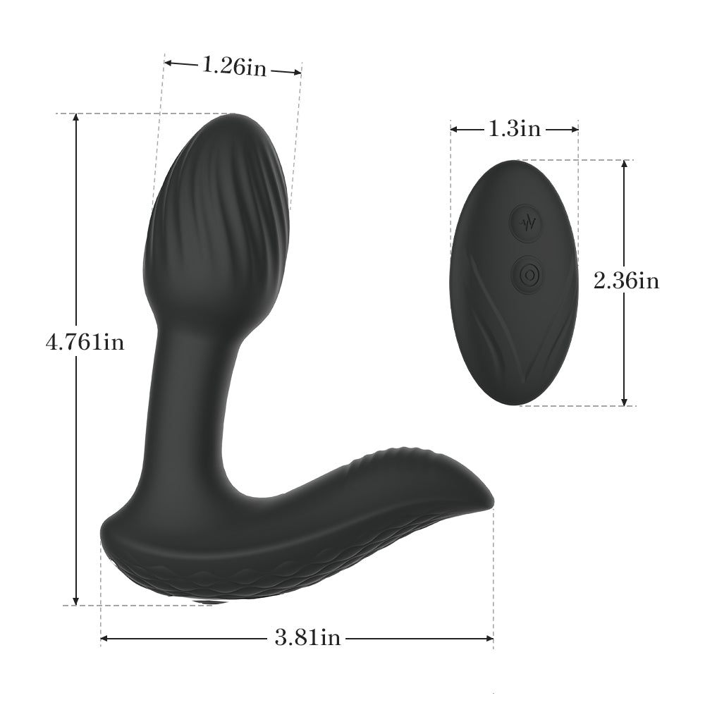 Medium Rotating Prostate Massager with Remote Control