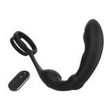 Small 3-in-1 Vibration Prostate Massager with Cock Ring & Perineum Stimulation