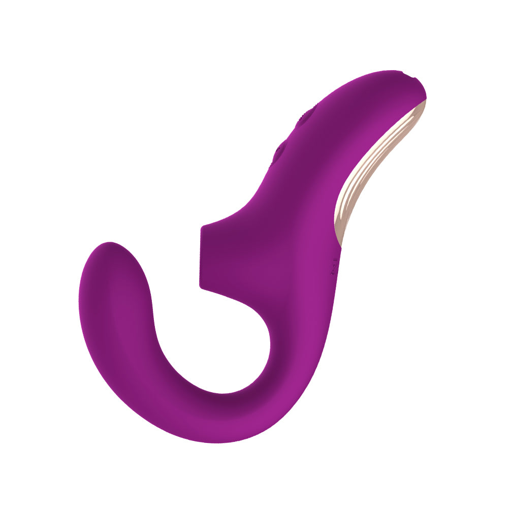 Curved Clitoral & G-Spot Dual Stimulation Vibrator with Max Suction and Vibration