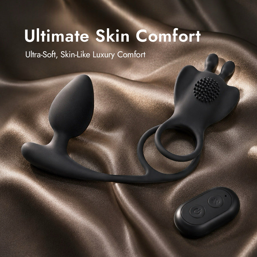 4-in-1 Vibrating Prostate Ring with Remote