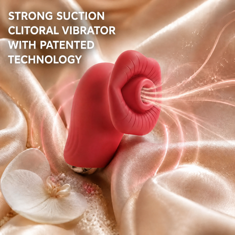 Rose Shape Suction Clitoral Vibrator with Patented Dynamic Suction System