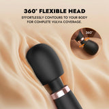 5-in-1 Rechargeable Magic Wand Vibrator with Flex Neck & 4 Attachments