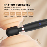 5-in-1 Rechargeable Magic Wand Vibrator with Flex Neck & 4 Attachments