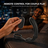 Small 3-in-1 Vibration Prostate Massager with Cock Ring & Perineum Stimulation