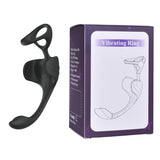 Small 3-in-1 Dual Motor Vibration Prostate Massager with Cock Ring & Perineum Stimulation