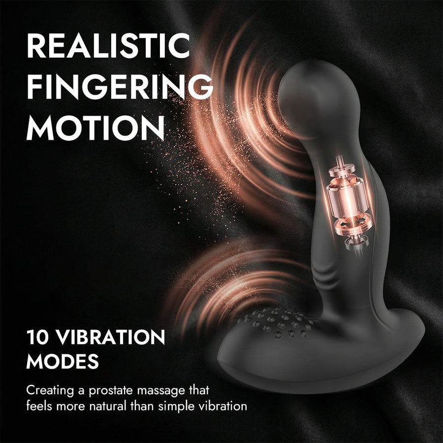 Small Fingering Prostate Massager with Perineum Stimulator, Beginner Friendly