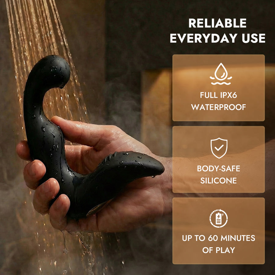 Small Vibration Prostate Massager with Remote Control, Beginner Friendly