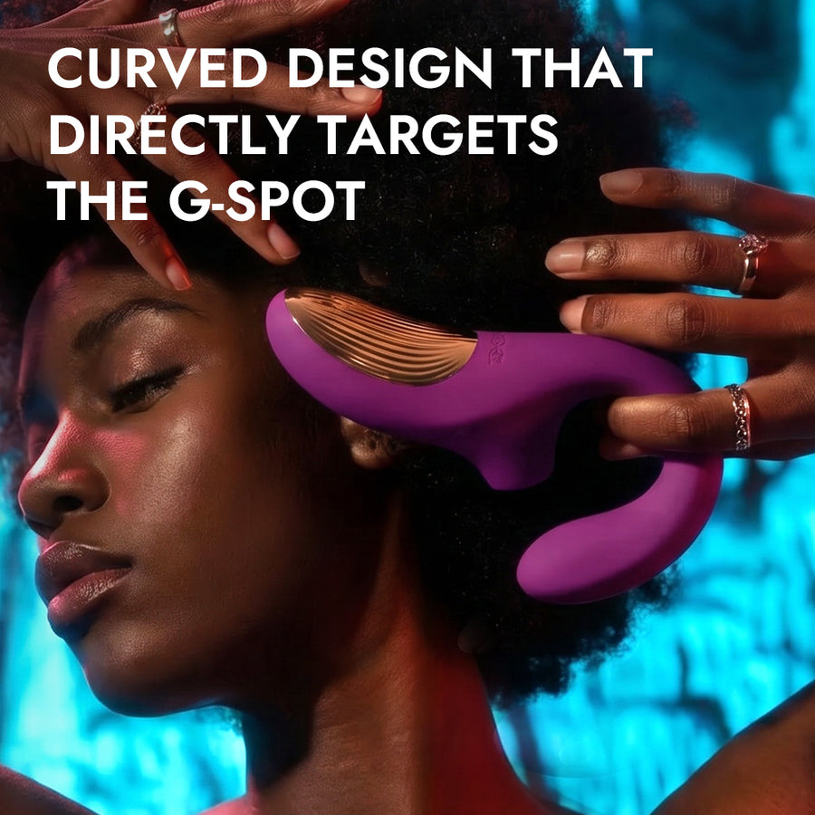 Curved Clitoral & G-Spot Dual Stimulation Vibrator with Max Suction and Vibration