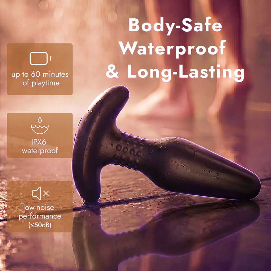 Large Rotating Beads Prostate Massager with Vibration & Remote Control