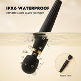 5-in-1 Rechargeable Magic Wand Vibrator with Flex Neck & 4 Attachments