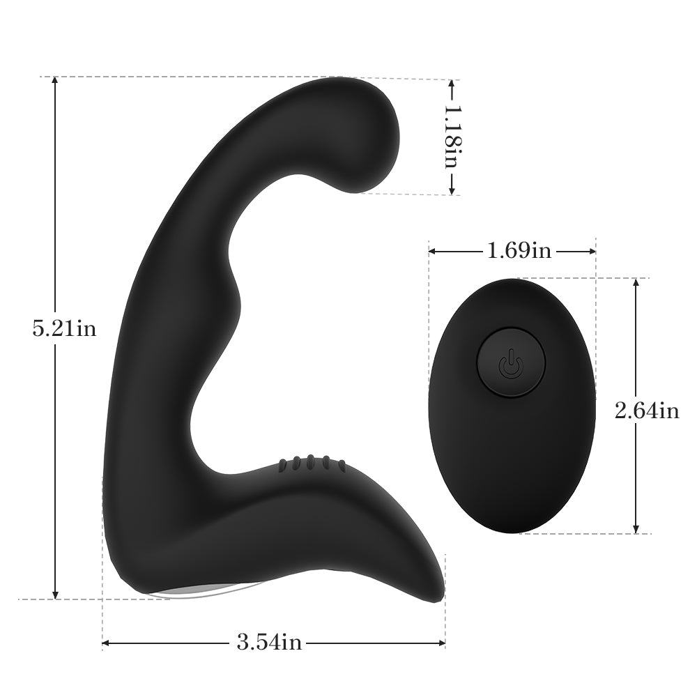 Small Vibration Prostate Massager with Remote Control, Beginner Friendly