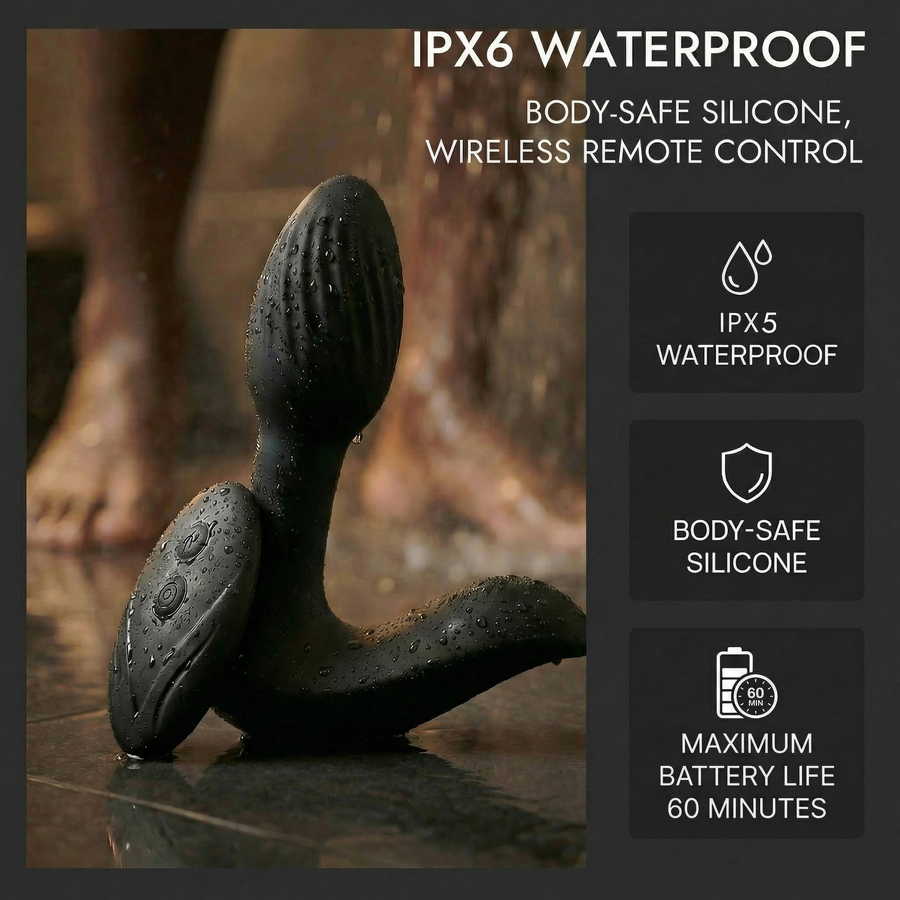 Medium Rotating Prostate Massager with Remote Control