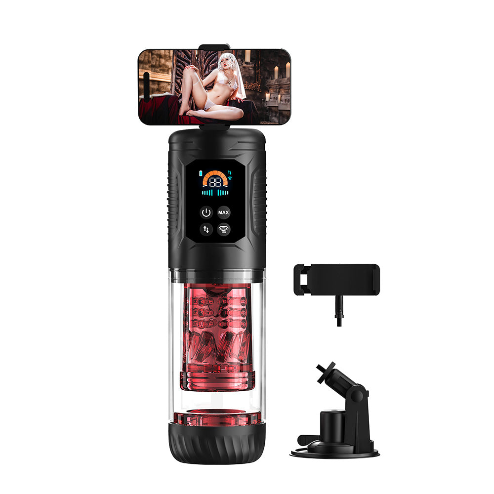 4D Auto Male Masturbator with 360° Rotation, Suction, Thrusting & Licking